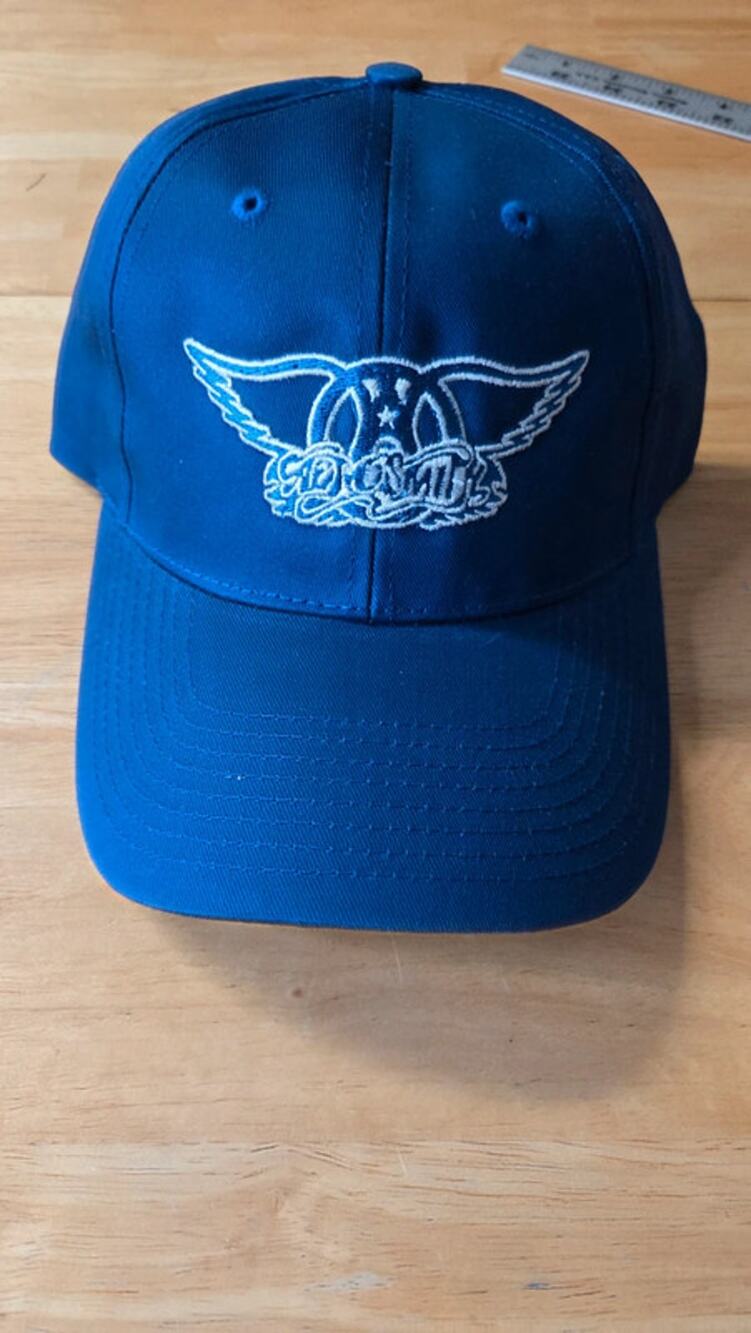 Aerosmith Blue Snapback Hat NWOT Embroidered Wings Logo Cap Cotton
